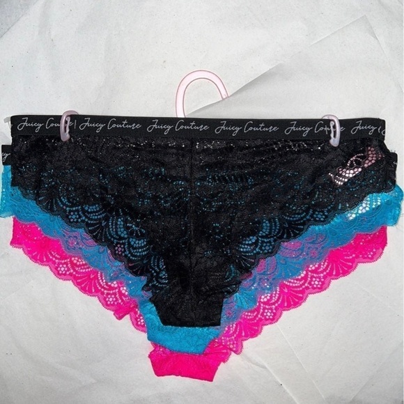 3pcs Juicy Couture Lace Cheeky Panty - Picture 6 of 9